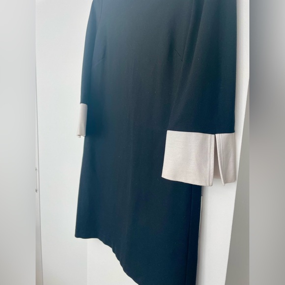 Carmen Marc Valvo Black Dress 3/4 Sleeves Size 8 - Picture 6 of 7